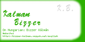 kalman bizzer business card