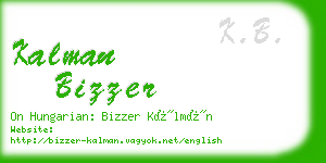 kalman bizzer business card